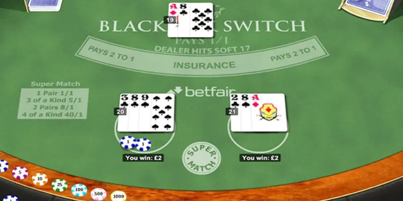 Các trường hợp đặc biệt trong blackjack 