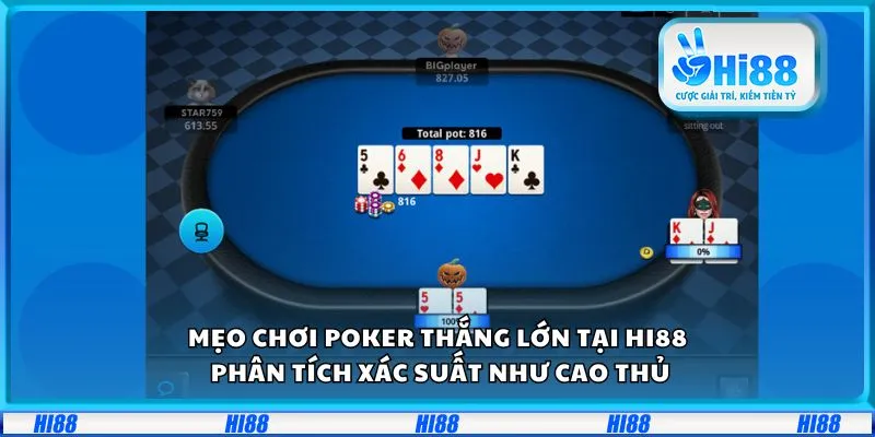 Mẹo chơi Poker thắng lớn tại Hi88: Phân tích xác suất như cao thủ